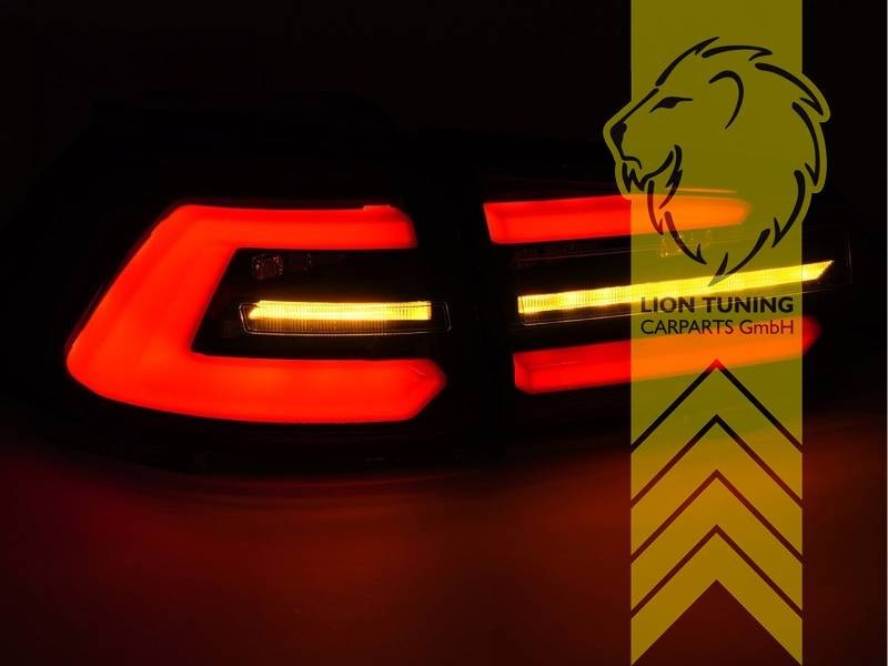 LT Pair LED REAR LIGHTS Tail VW Golf 7 BA5 17-19 Facelift Variant black red LHD