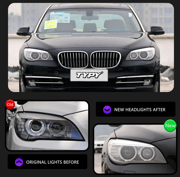 TYPY Pair BMW 7 Series F02 2009-2014 LED DRL Lightbar Dynamic Headlights AFS LHD