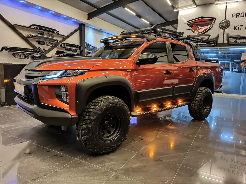 OW Fender Flares Wide Arch Kit MITSUBISHI L200 Triton Series 6 ABS Black ABE TUV
