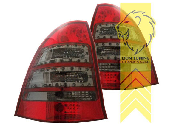 LT Pair LED DRL Rear lights Tail Lamps Merc S203 T-Model C-Class red black LHD