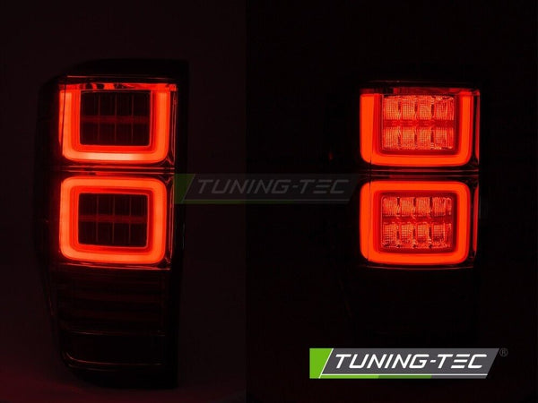 TT LED Lightbar Rear Tail Lamps FORD RANGER 11-18 SMOKE LED LHD