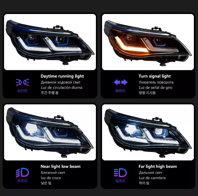 AKD Pair LED DRL Bi XENON Projector Headlights BMW E60 03-09 523 530 LHD