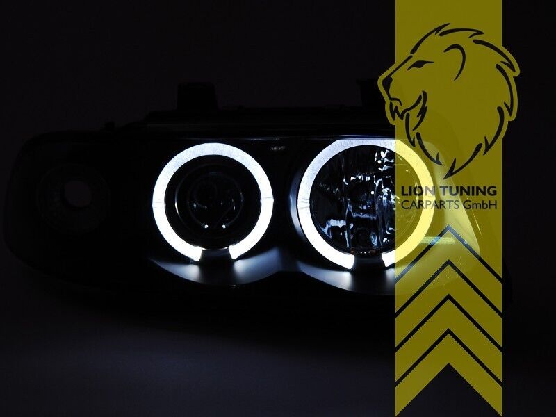 LT LED DRL Lightbar Halo Headlights Audi A4 B5 8D 94-98 Sedan Avant black LHD