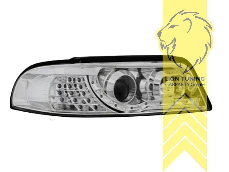 LT LED DRL Lightbar Halo Ring Headlights Audi A4 B5 8D Limousine Avant chrom LHD