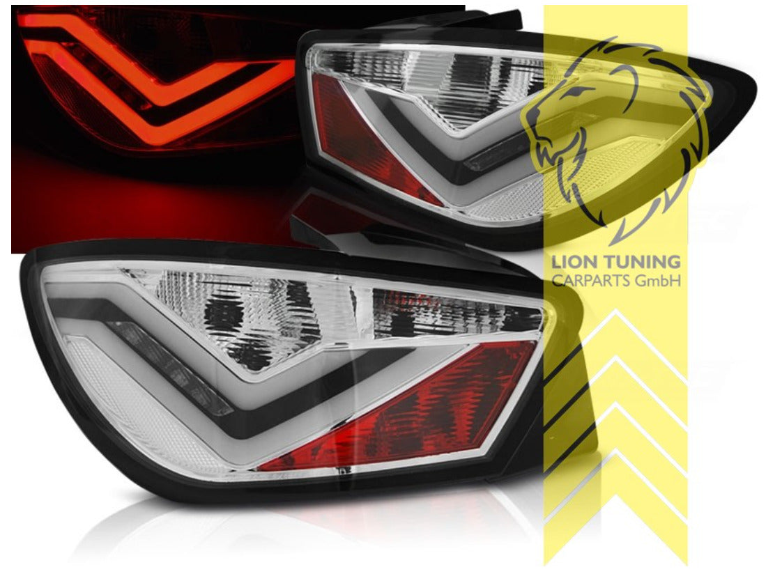 LT Pair LED DRL Rear lights Light Bar Seat Ibiza 6J 6J5 chrome FR-Design LHD