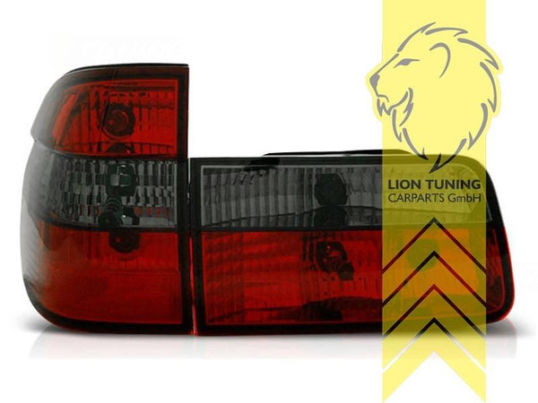 LT Pair Halogen Rear lights Tail Lamps BMW E39 97-00 Touring red black LHD