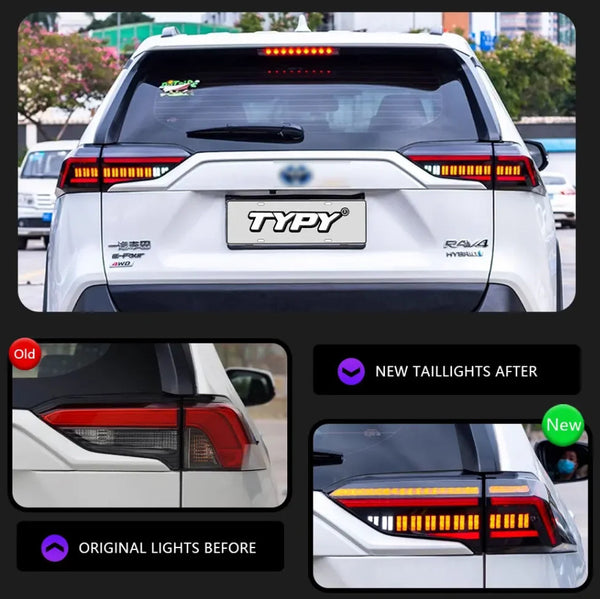 TYPY Pair LED Toyota RAV4 20-24 Dynamic Rear Lights Dynamic Tail Lamps LHD