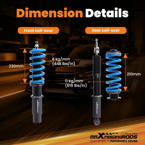 MXPR Pro Performance Lowering Coilovers Suspension Audi A6 C7 2012-2018 QUATTRO