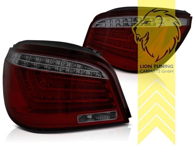 LT LED DRL Lightbar Rear Tail Lights BMW E60 07-10 LCI red black smoke LHD