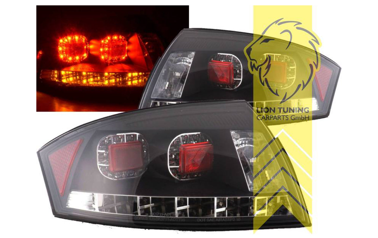 LT LED DRL Lightbar Rear Lights Tail Lamps Audi TT 8N Coupe Cabrio black LHD