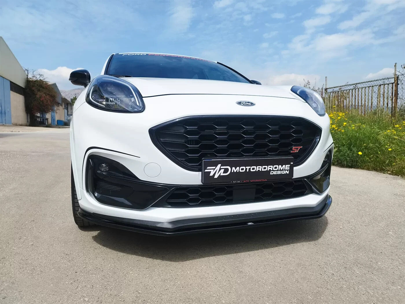Motordrome Front Splitter Diffuser Ford Puma ST 2019+ + Facelift Gloss Black