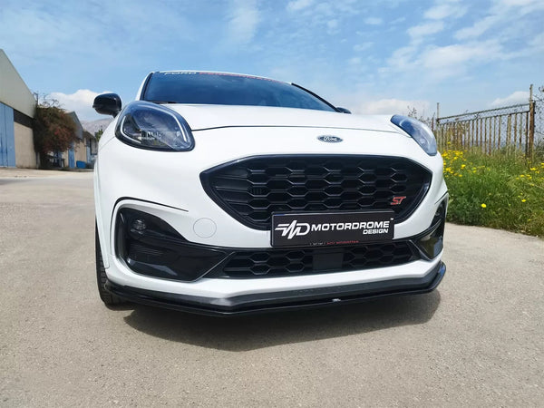 Motordrome Front Splitter Diffuser Ford Puma ST 2019+ + Facelift Gloss Black