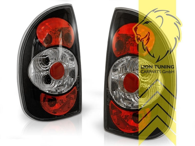 LT Pair Halogen Rear Lights Tail Lamps Opel Corsa B 93-00 5-door only black LHD