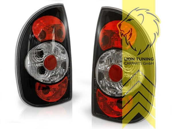 LT Pair Halogen Rear Lights Tail Lamps Opel Corsa B 93-00 5-door only black LHD