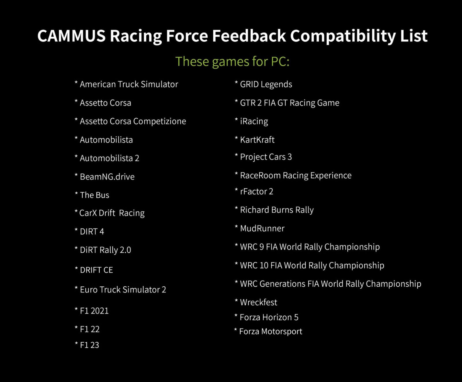 CAMMUS WB15 15NM Direct Drive Racing Sim Simulator Racing Steering Wheel Base