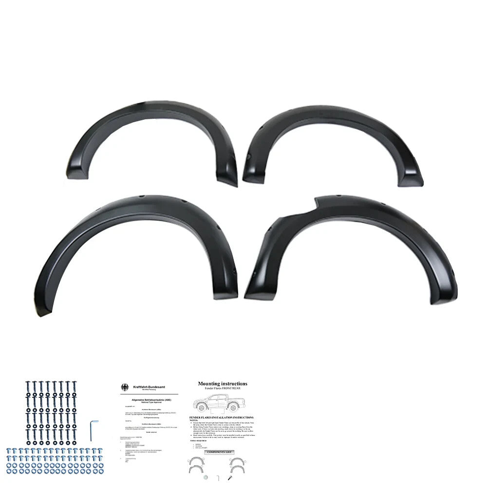 OW Fender Flares Wide Arch Kit NP300 D23 2014-2017  ABS Black ABE TUV