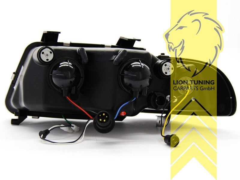 LT Pair LED DRL Halo Headlights Audi A4 B5 8D Limousine Avant chrome LHD