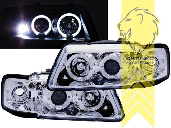 LT Pair LED DRL Lightbar Halo Headlights Audi A3 8L 96-00 chrome LHD