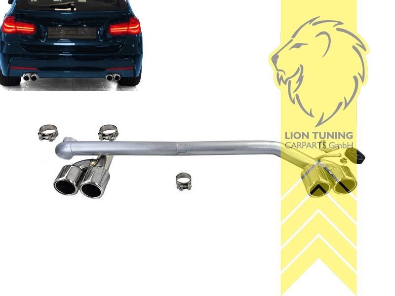 LT Stainless tail exhaust Backbox 4 pipe BMW 3 F30 F31 4 Series F32 F33 F36