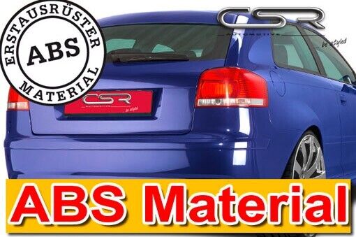 CSR Rear window glass cover spoiler wing Audi A3 8P / 8PA Sportback Unpainted