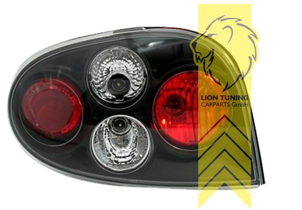 LT Pair Halogen Rear Lights Tail Lamps Renault Megane 1 Coach Cabrio black LHD