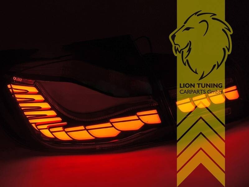 LT Pair LED Lightbar DRL Rear Lights Tail BMW 5 Series F10 Sedan black smoke LHD