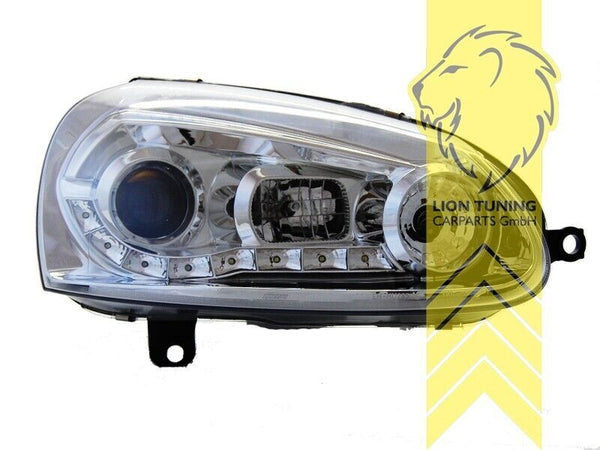 LT LED DRL Angel Eye Projector Headlights VW Golf 5 Limousine Variant chrome LHD