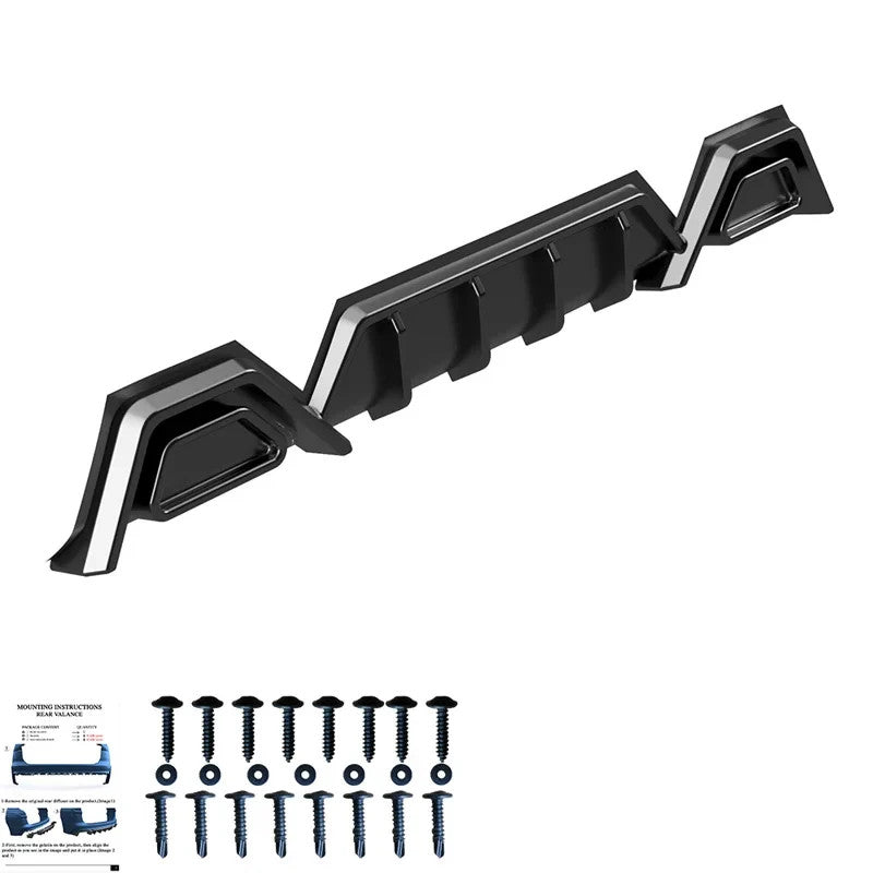 OW Rear Bumper Diffusor Splitter VW Transporter T7 V710 24+Transit Custom 23+