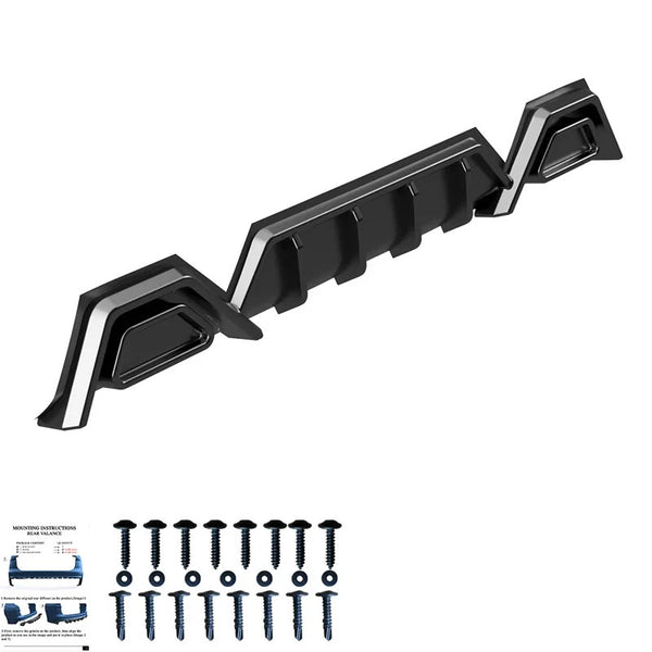 OW Rear Bumper Diffusor Splitter VW Transporter T7 V710 24+Transit Custom 23+