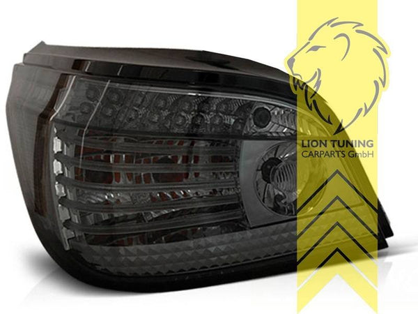 LT Set LED DRL Lightbar Rear Tail Lights Lamps BMW E60 03-07 black smoke LHD