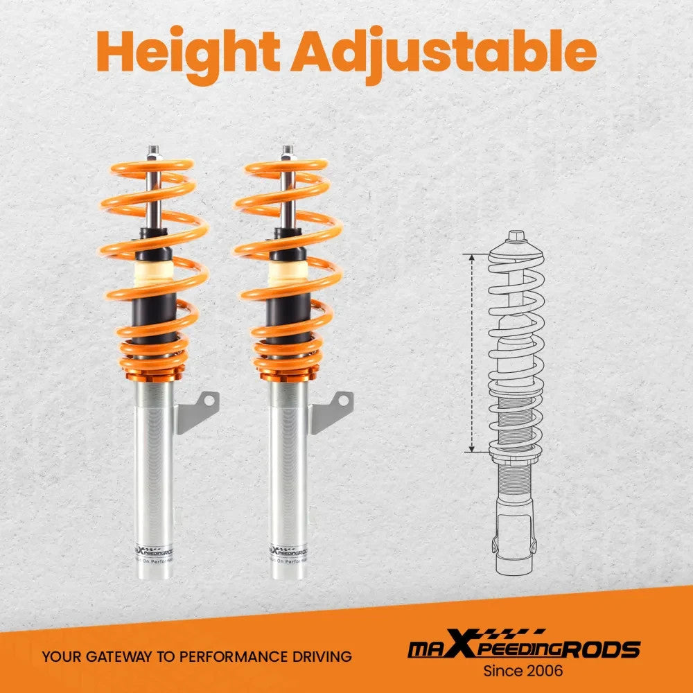 MXPR Adjustable Height Lowering Coilovers VW Caddy Van Mk3 Mk4 03-20 2K TDi