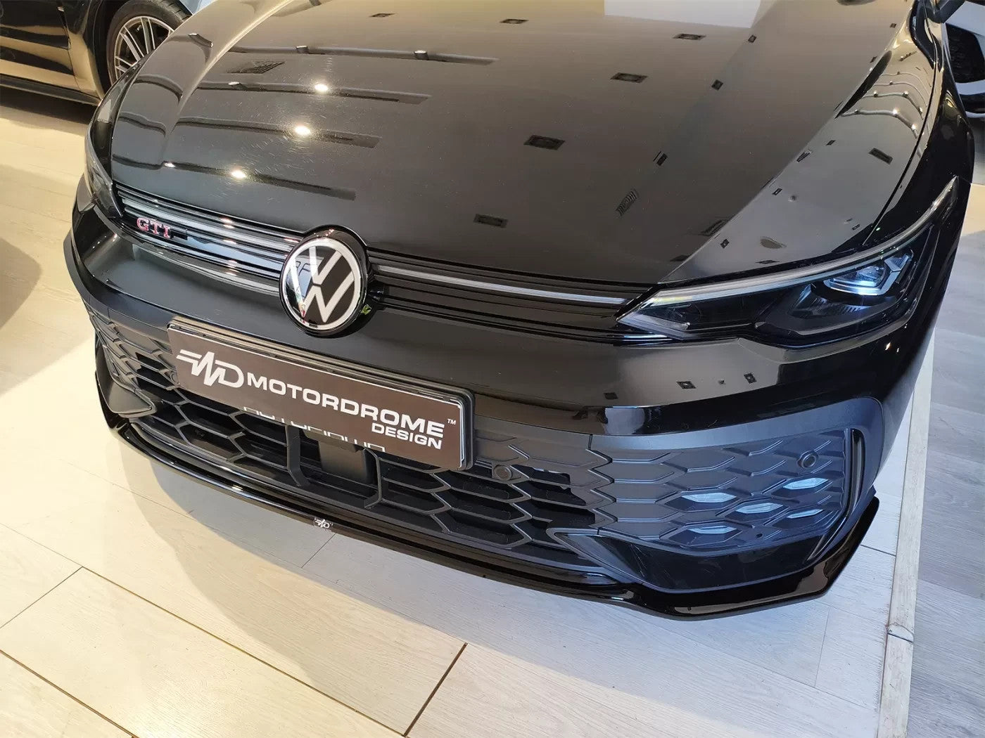 Motordrome Front Bumper Splitter  Golf Mk8 Facelift GTI GTE R-Line Black Gloss