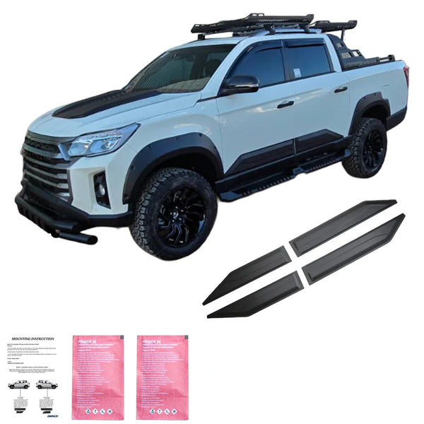 OW Body Cladding Styling Panels SSANGYONG Musso Grand 2018-2024 4 Pcs ABS Black