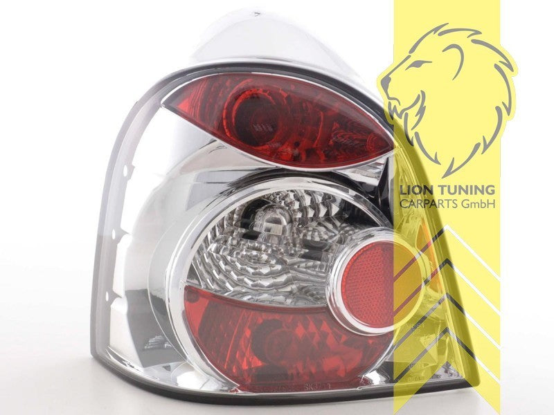 LT Pair Halogen Rear Lights Tail Lamps Renault Twingo 1 06 93-98 chrome LHD