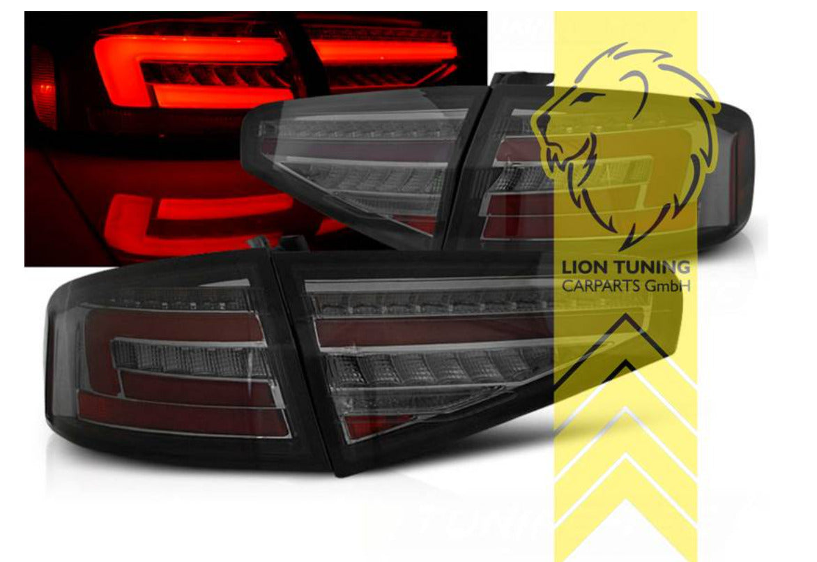 LT LED DRL Lightbar REAR LIGHTS Audi A4 B8 8K sedan black for OE HALOG 11-15 LHD