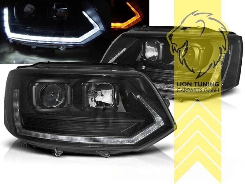 LT LED DRL Halo Headlights VW T6 Bus Transporter Facelift 09-15 DYNAMIC LHD