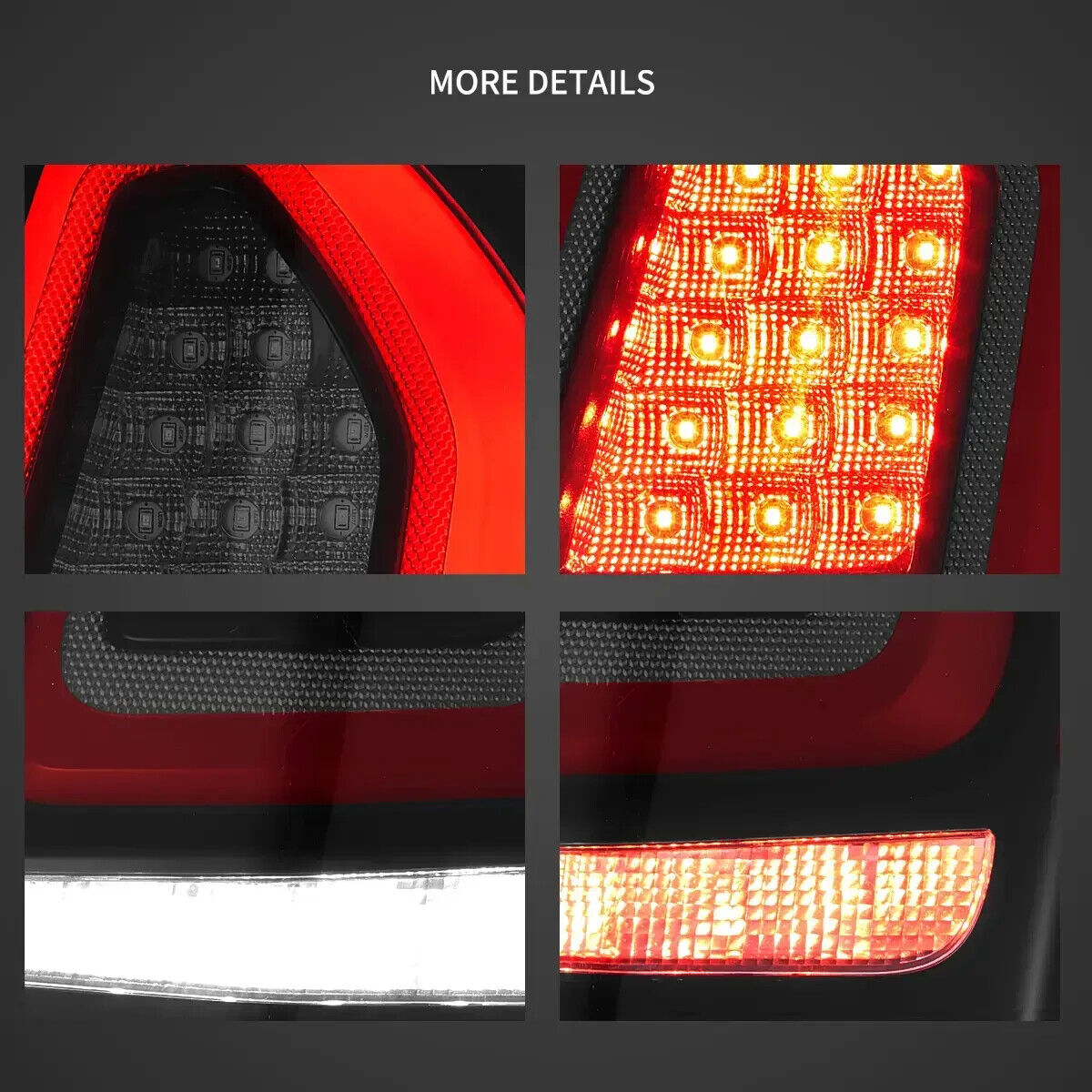 VLAND 11-14 Chrysler 300 & Lancia Thema Lightbar LED DRL Rear Lights Tail Lamps