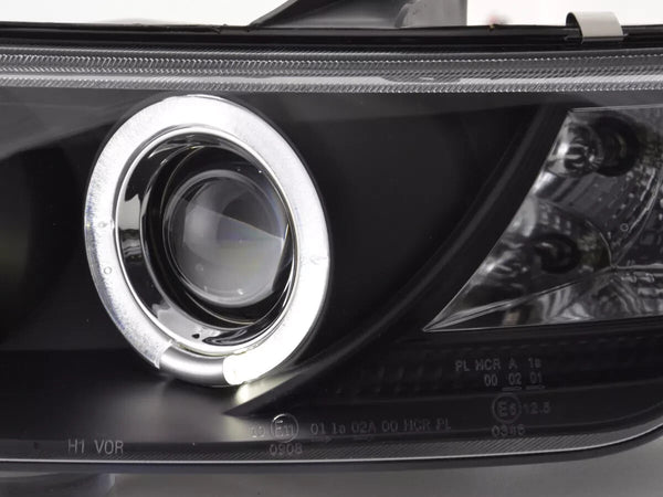 UK FK Pair LED DRL Lightbar Halo Angel Eye Headlights BMW Z3 E37 96-02 black LHD