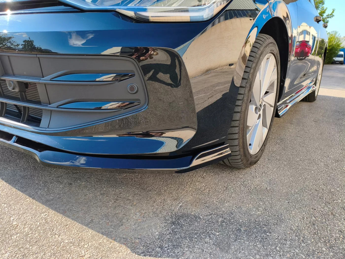 Motordrome Design Front Bumper Lower Splitter VW Golf Mk8 Facelift 24+ Gloss Blk