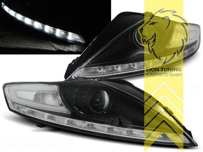 LT LED DRL Lightbar Headlights Ford Mondeo  BA7 4 07-14 sedan station wagon LHD