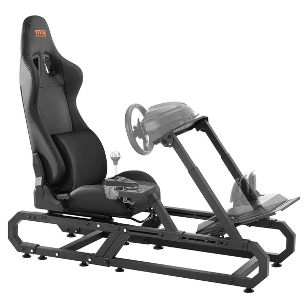 VVR Driving Game Sim Racing Frame Rig + Bucket Seat for Wheel Pedals Xbox PS PC