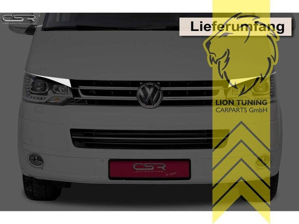 LT CSR headlight eyelids covers trims VW Bus T5 Facelift T5.1 09+ ABS Paintable