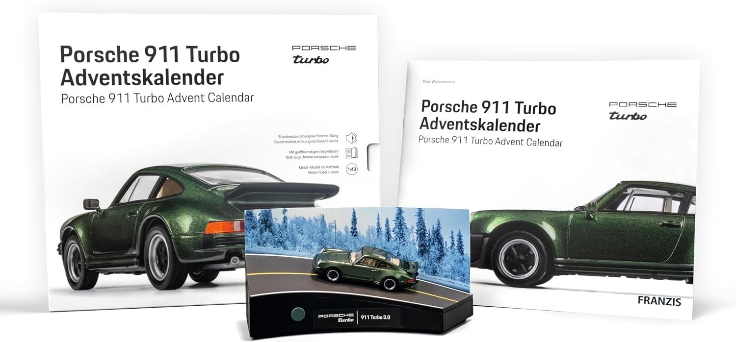 FRANZIS Porsche 911 Turbo Collectable Advent Calendar Your Own Desk Model Kit