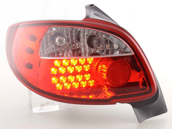 FK Pair Tail Lamps Rear Lights Peugeot 206 2 MK2 98-05 clear & red 3/5dr LHD