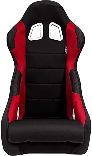 ATS Pair x2 Black & Red Sports Car Van Camper Universal Bucket Seats inc slides