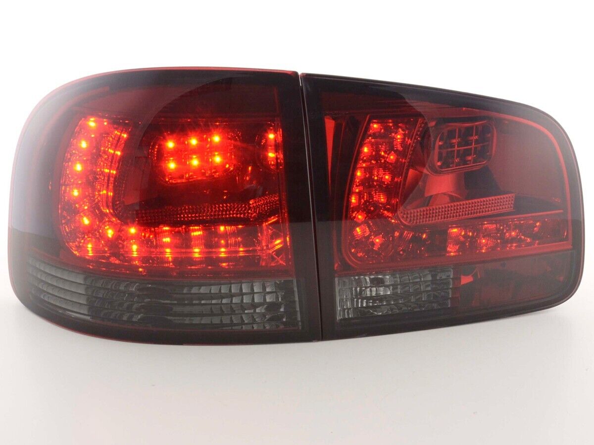 FK Pair LED DRL Rear Lights Lightbar VW Touareg 1 MK1 7L 03-09 black red LHD