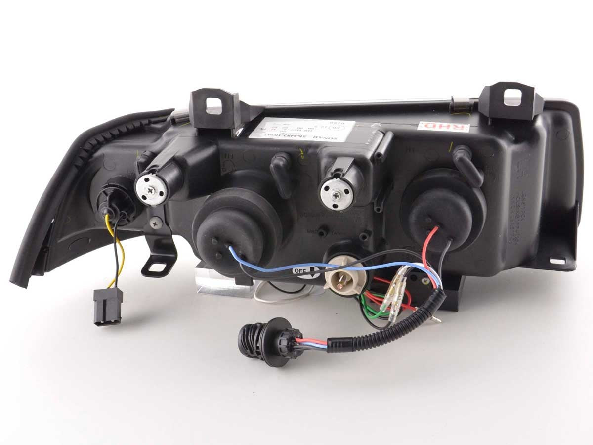 FK Pair LED DRL Lightbar Headlights BMW 3-series E36 Limo / Touring black RHD