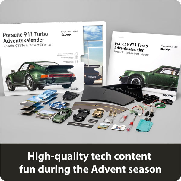 FRANZIS Porsche 911 Turbo Collectable Advent Calendar Your Own Desk Model Kit