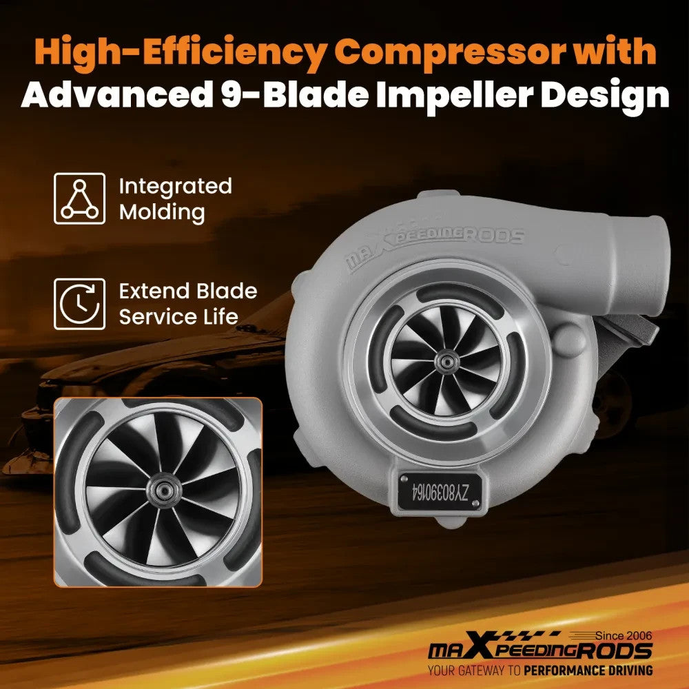 MXPR GT3037 T3 GEN2 Universal Turbo Charger V-Band 2.5-3.0 500+HP Water Cooled