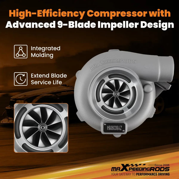 MXPR GT3037 T3 GEN2 Universal Turbo Charger V-Band 2.5-3.0 500+HP Water Cooled
